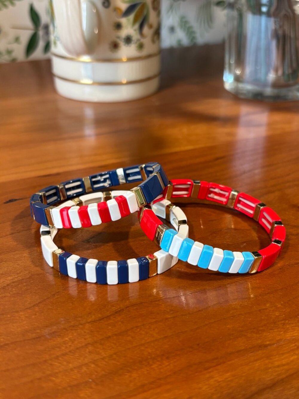 Roxanne Assoulin Patriotic Enamel Bracelet Trio